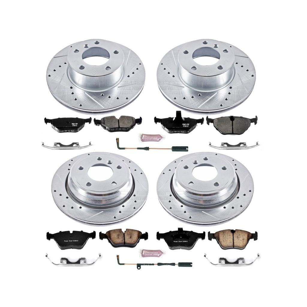 PowerStop K2746 - Z23 Drilled and Slotted Brake Rotors and Pads Kit