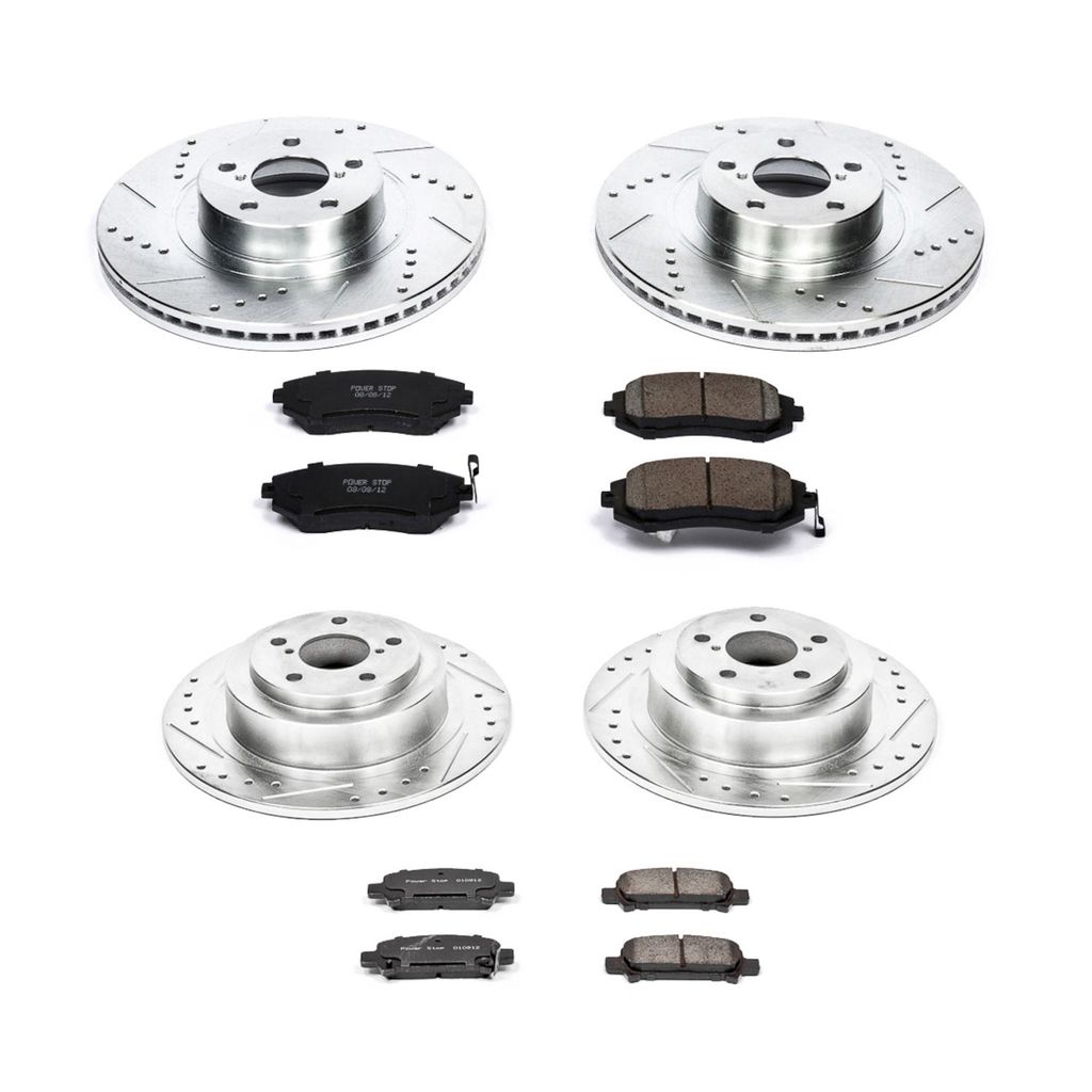 PowerStop K2748 - Z23 Drilled and Slotted Brake Rotors and Pads Kit