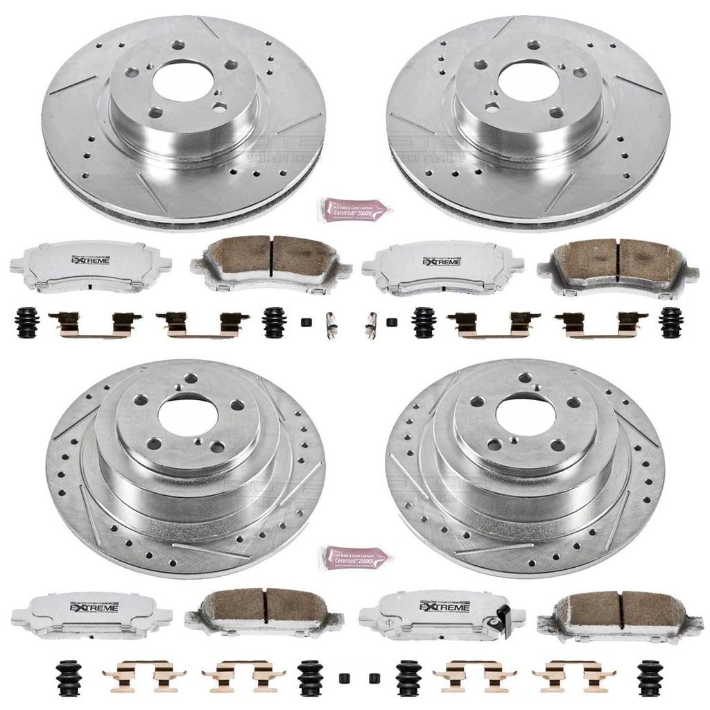 PowerStop K2749-26 - Z26 Drilled and Slotted Brake Rotors and Pads Kit