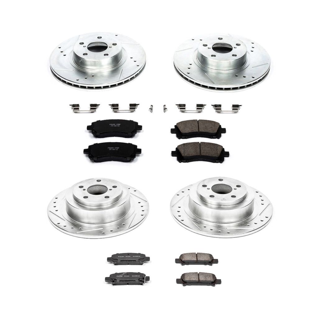 PowerStop K2749 - Z23 Drilled and Slotted Brake Rotors and Pads Kit