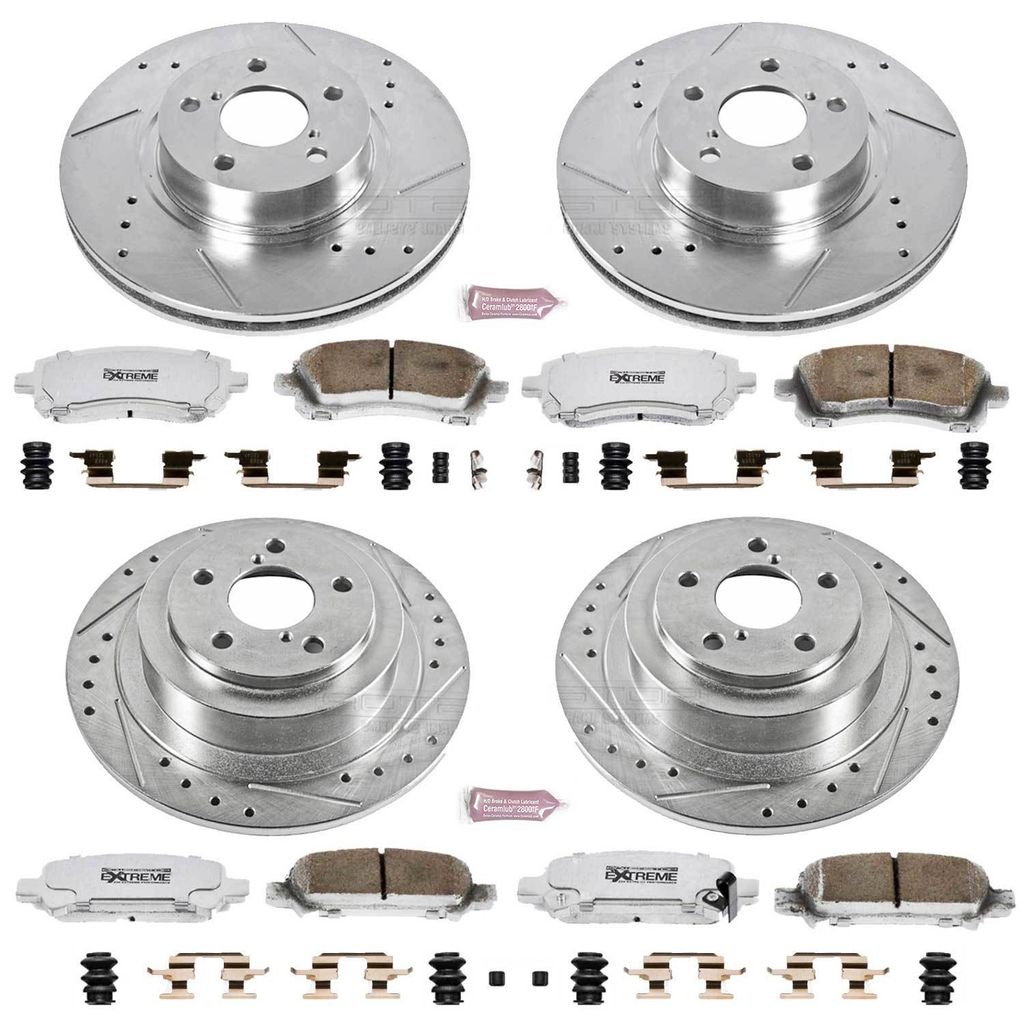 PowerStop K2750-26 - Z26 Drilled and Slotted Brake Rotors and Pads Kit