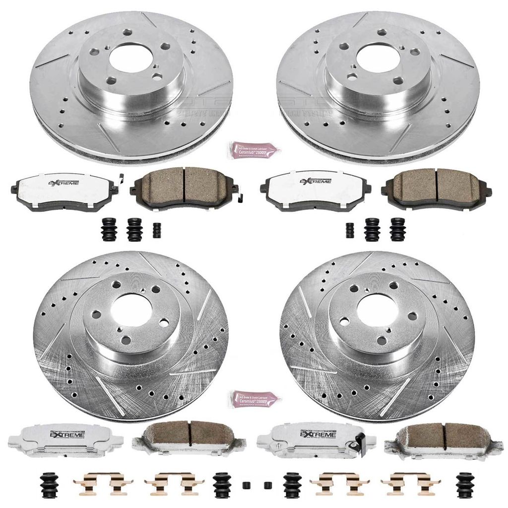 PowerStop K2751-26 - Z26 Drilled and Slotted Brake Rotors and Pads Kit
