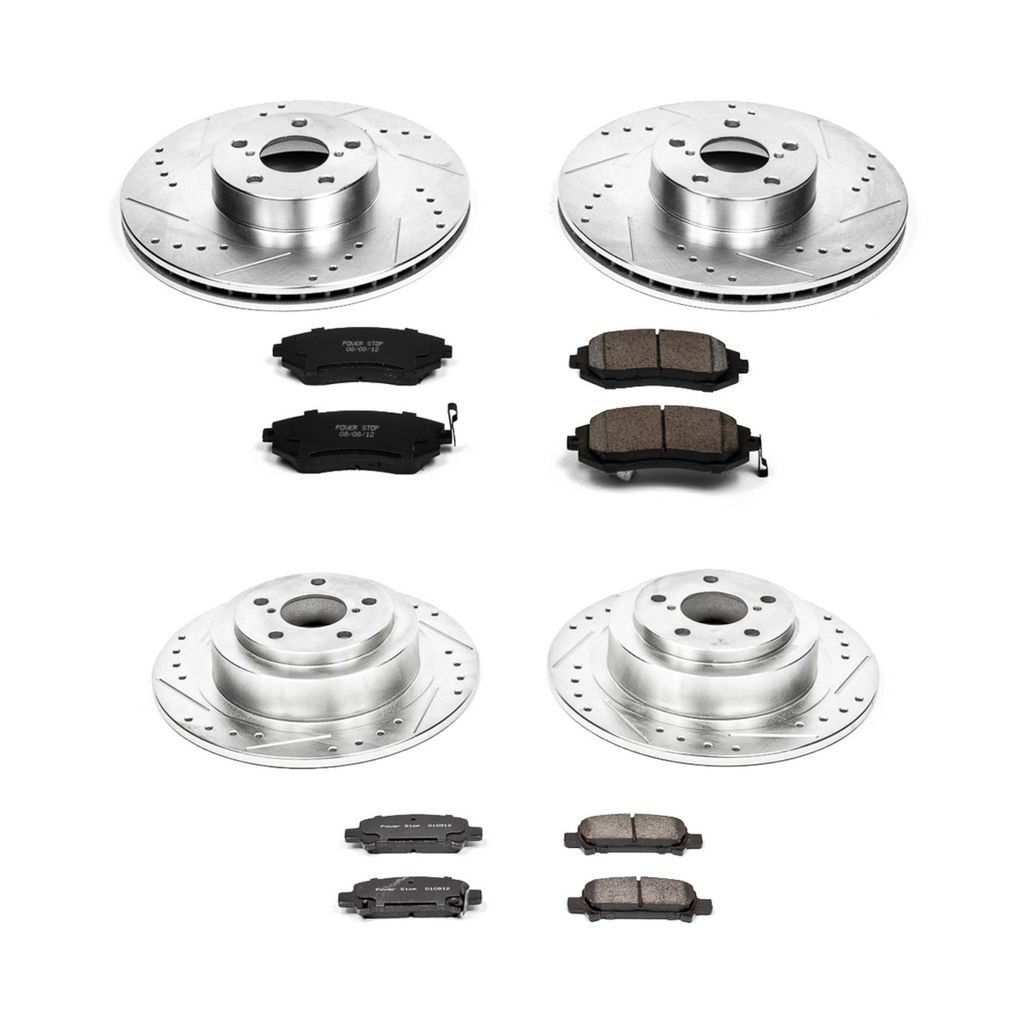 PowerStop K2751 - Z23 Drilled and Slotted Brake Rotors and Pads Kit