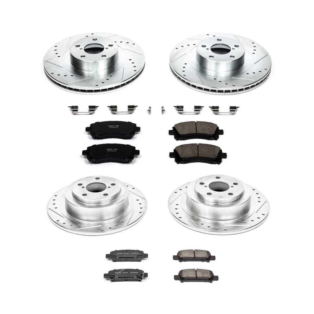 PowerStop K2752 - Z23 Drilled and Slotted Brake Rotors and Pads Kit