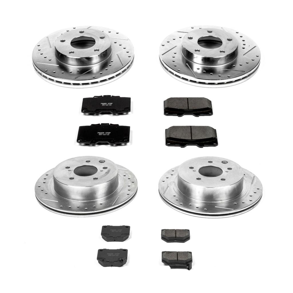 PowerStop K2753 - Z23 Drilled and Slotted Brake Rotors and Pads Kit