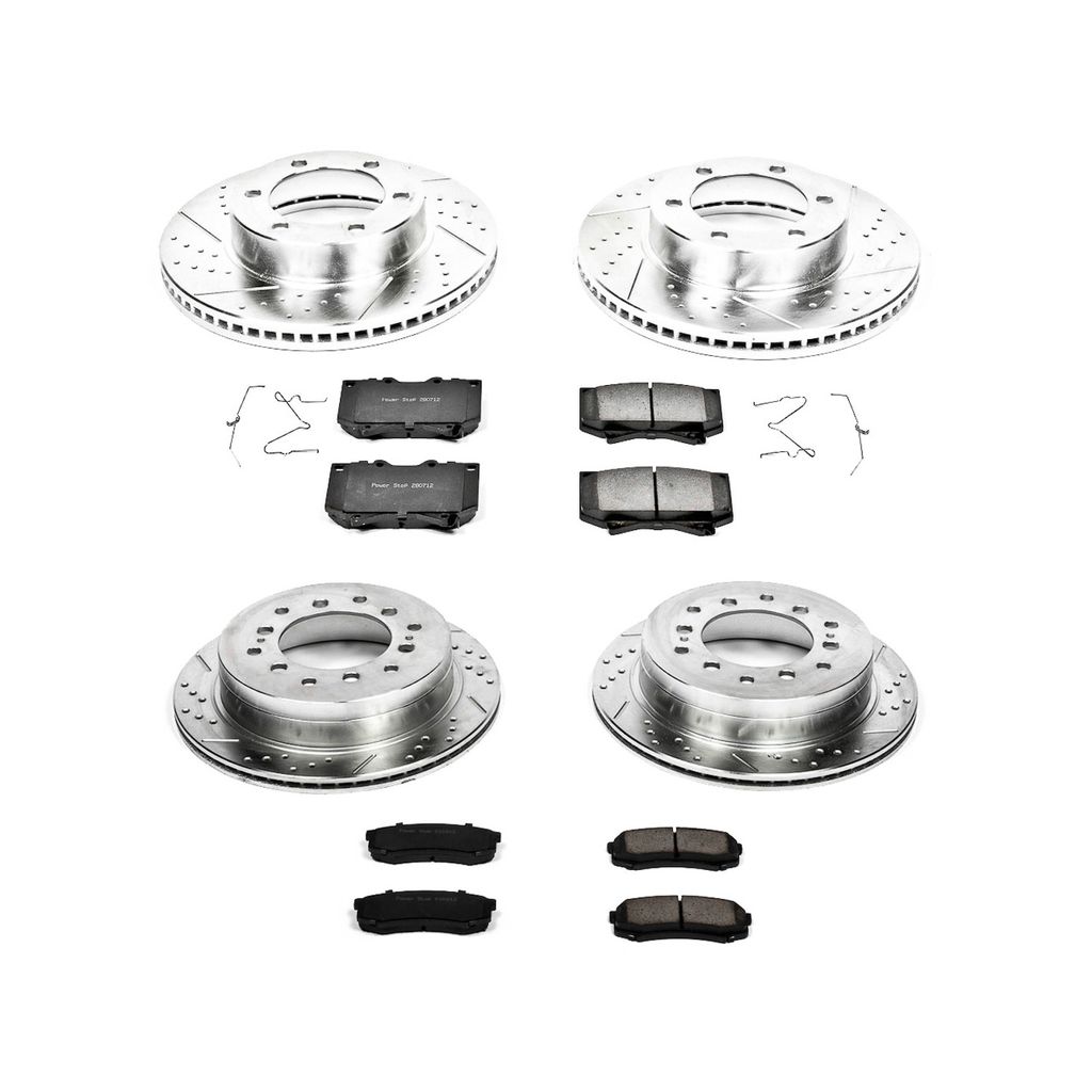 PowerStop K2756 - Z23 Drilled and Slotted Brake Rotors and Pads Kit