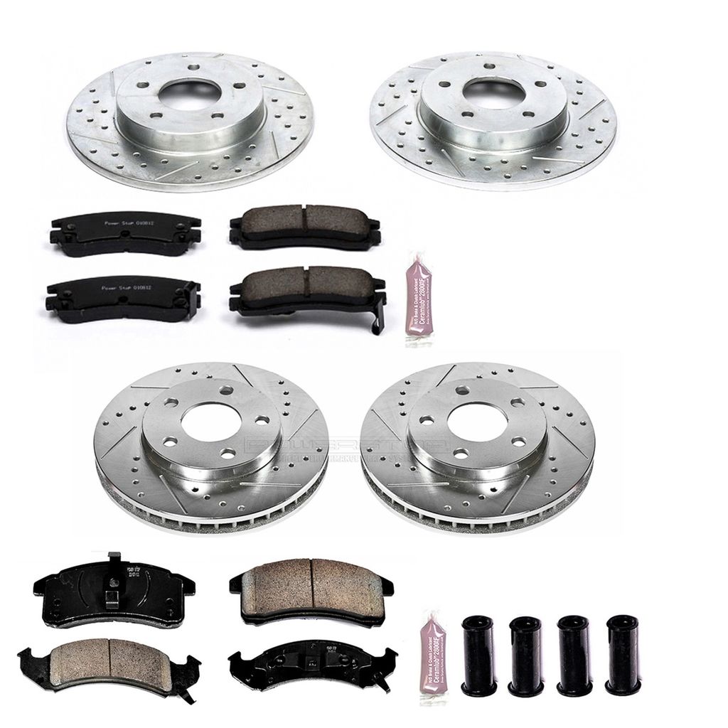 PowerStop K2760 - Z23 Drilled and Slotted Brake Rotors and Pads Kit