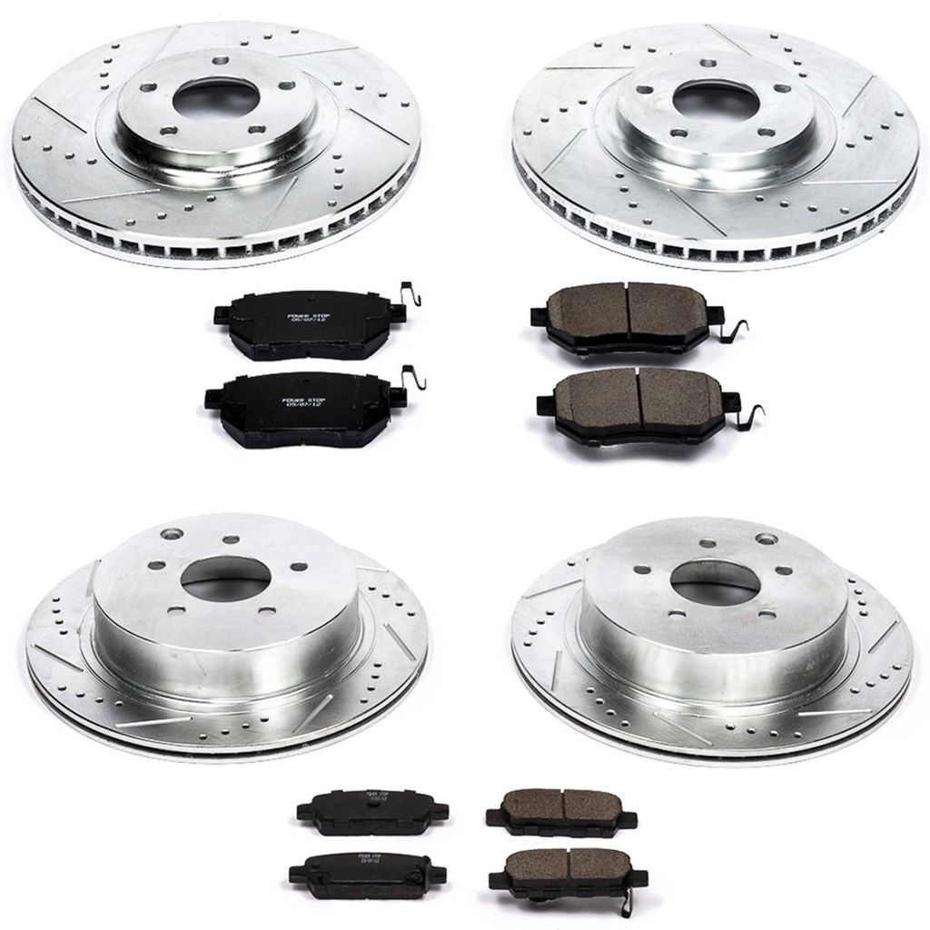 PowerStop K2767 - Z23 Drilled and Slotted Brake Rotors and Pads Kit