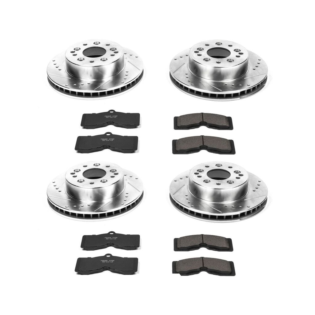 PowerStop K2769 - Z23 Drilled and Slotted Brake Rotors and Pads Kit