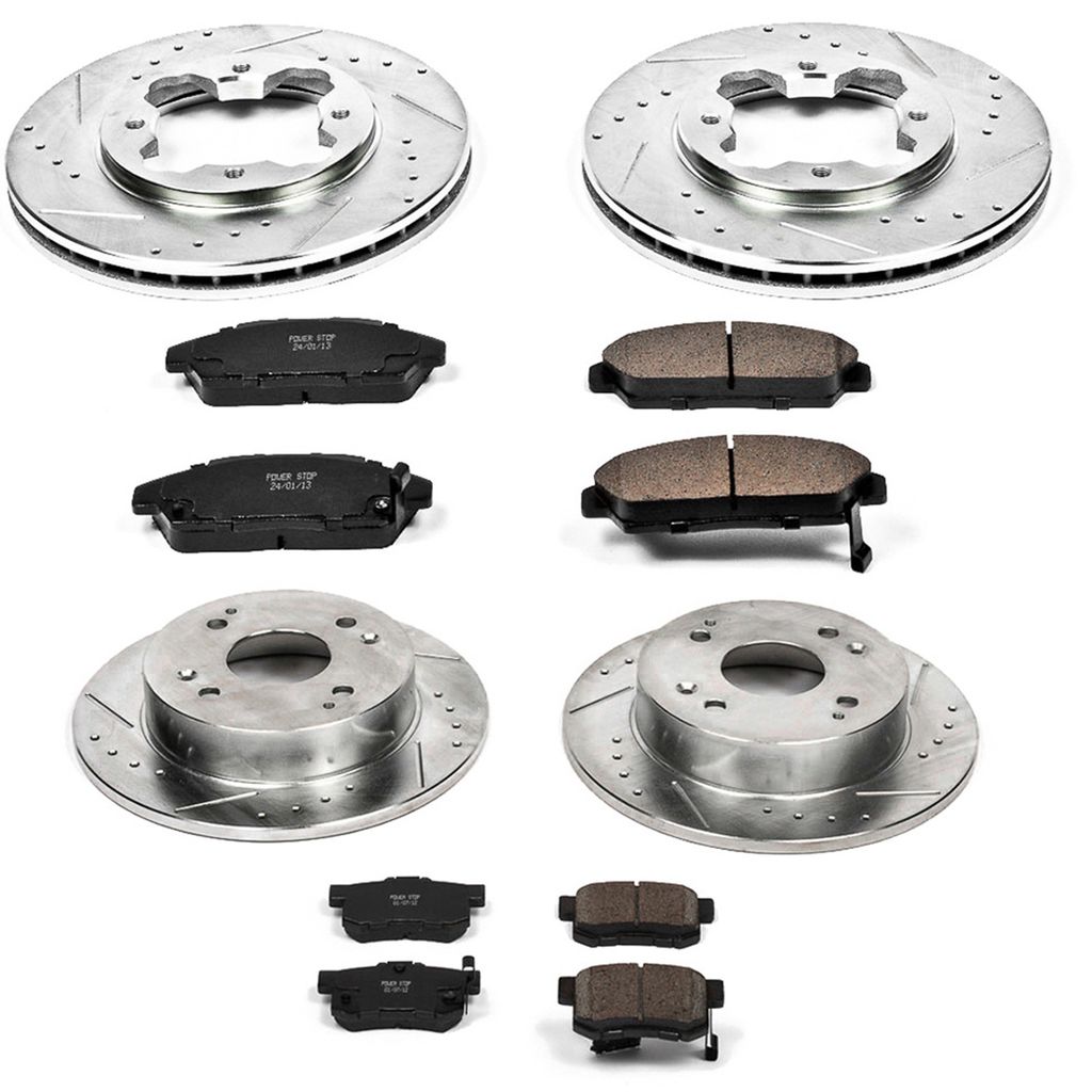 PowerStop K2773 - Z23 Drilled and Slotted Brake Rotors and Pads Kit