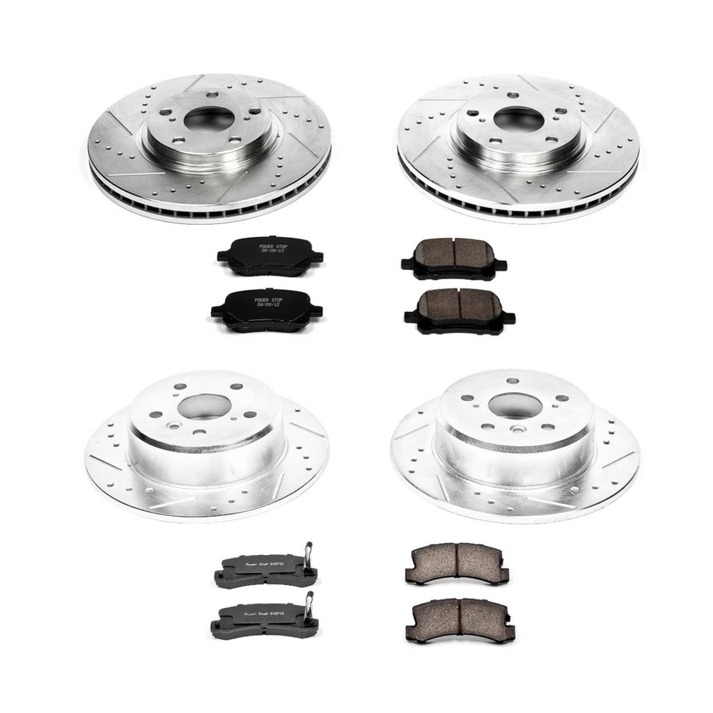 PowerStop K2774 - Z23 Drilled and Slotted Brake Rotors and Pads Kit