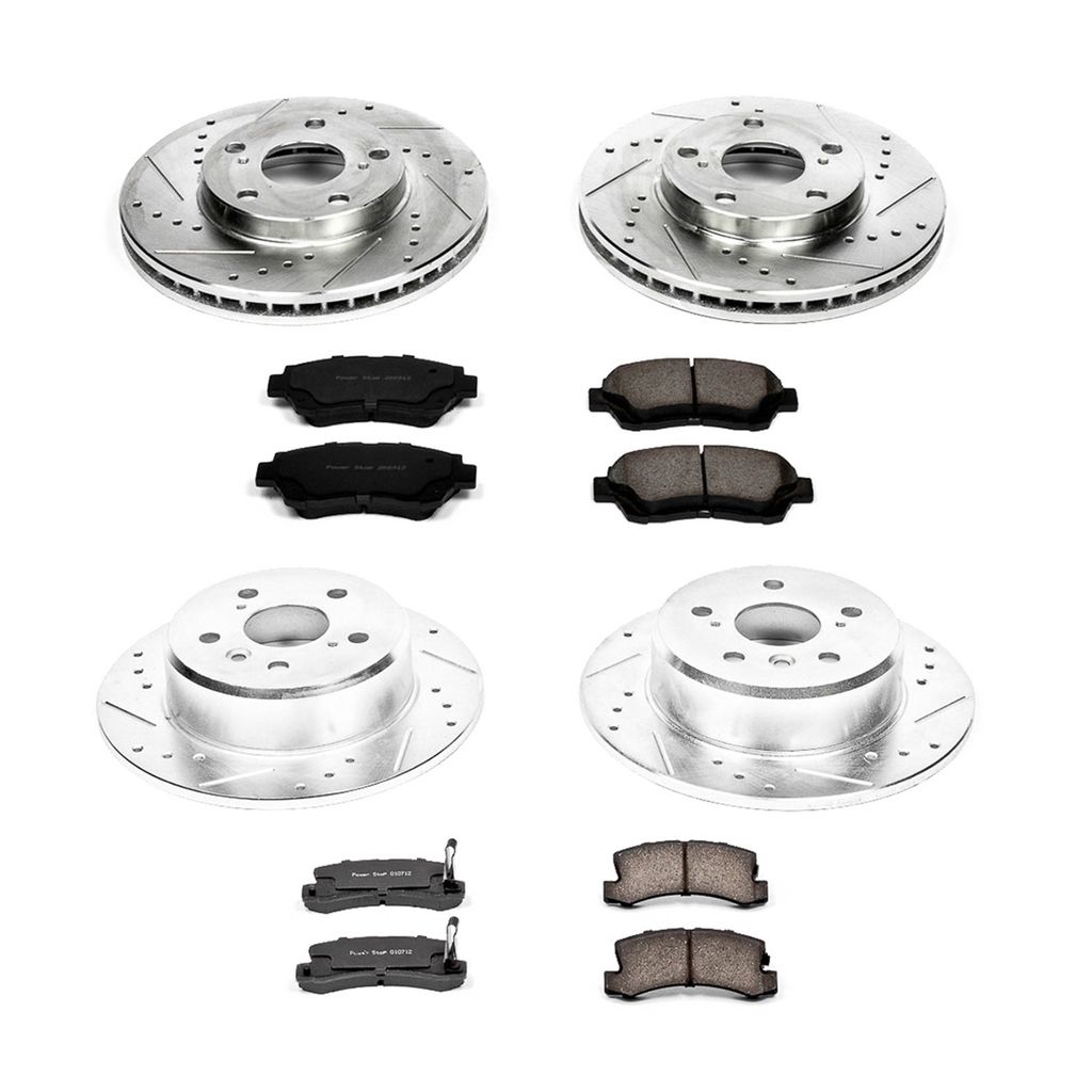 PowerStop K2776 - Z23 Drilled and Slotted Brake Rotors and Pads Kit