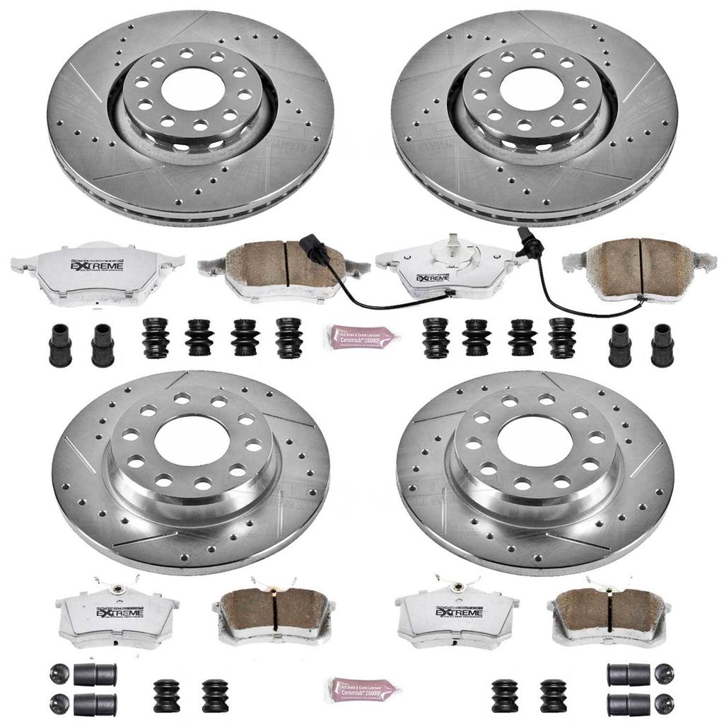 PowerStop K2777-26 - Z26 Drilled and Slotted Brake Rotors and Pads Kit