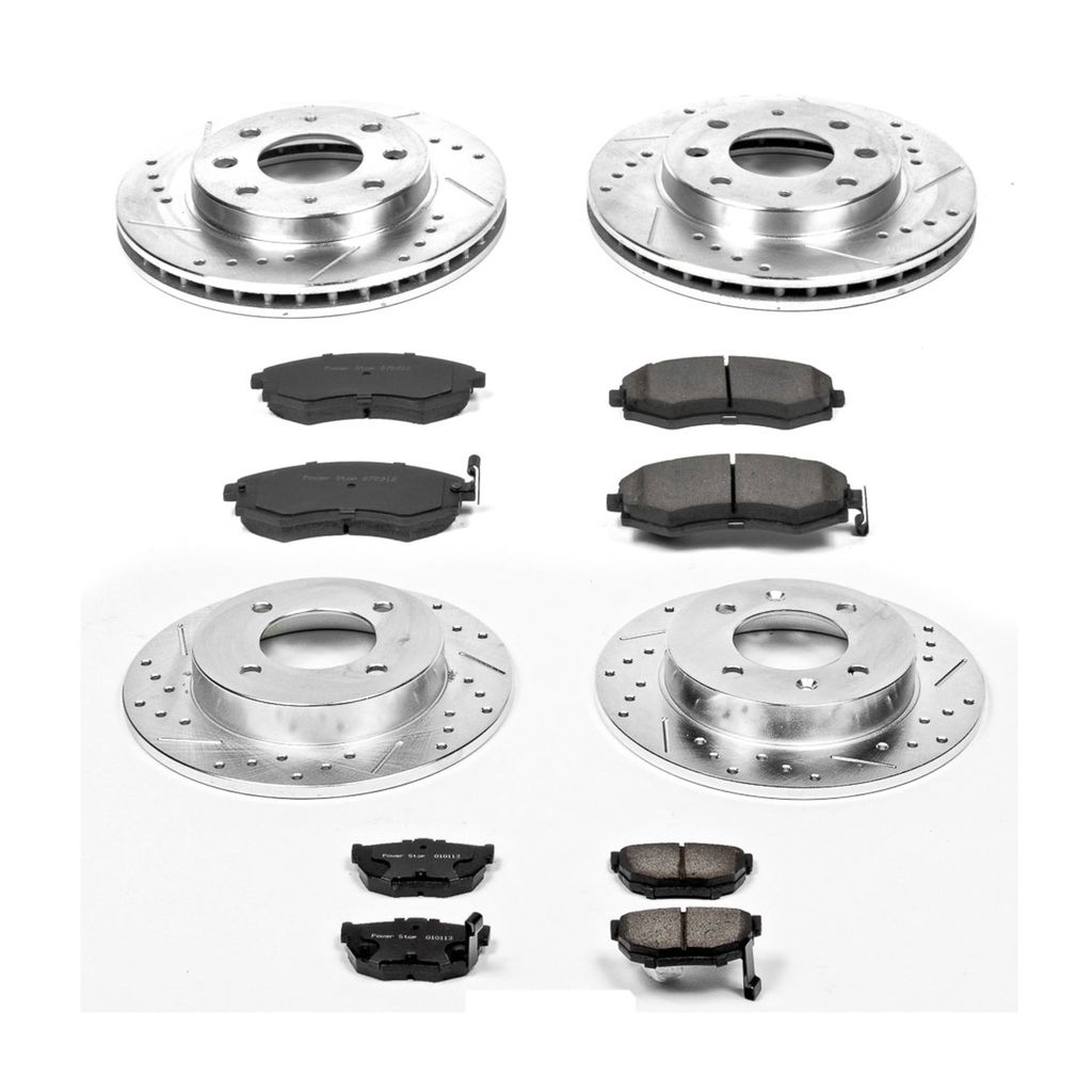 PowerStop K2778 - Z23 Drilled and Slotted Brake Rotors and Pads Kit
