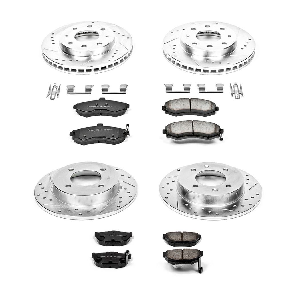 PowerStop K2779 - Z23 Drilled and Slotted Brake Rotors and Pads Kit