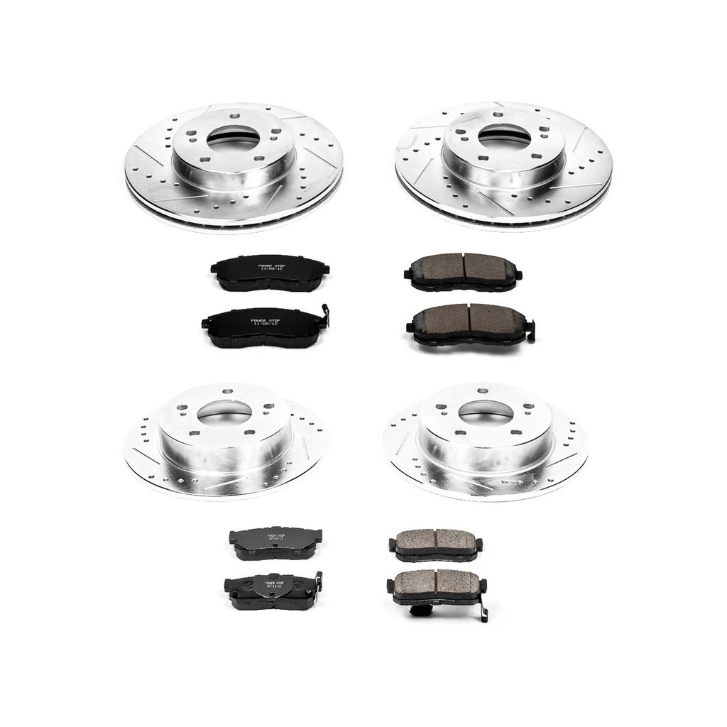 PowerStop K2780 - Z23 Drilled and Slotted Brake Rotors and Pads Kit