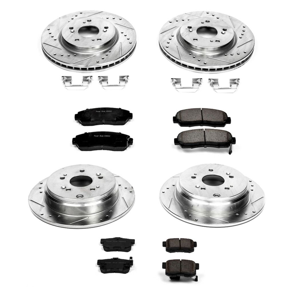 PowerStop K2781 - Z23 Drilled and Slotted Brake Rotors and Pads Kit