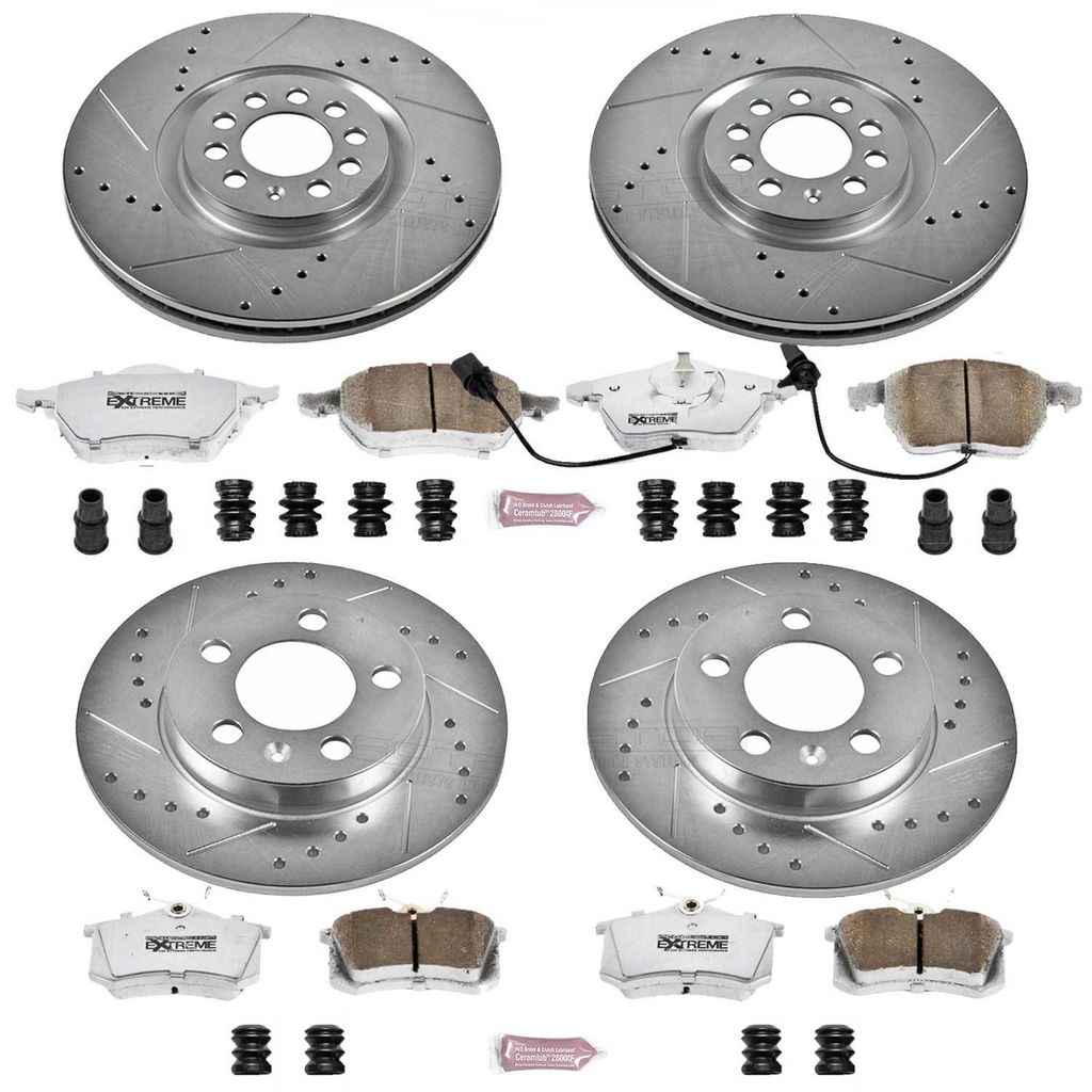 PowerStop K2795-26 - Z26 Drilled and Slotted Brake Rotors and Pads Kit