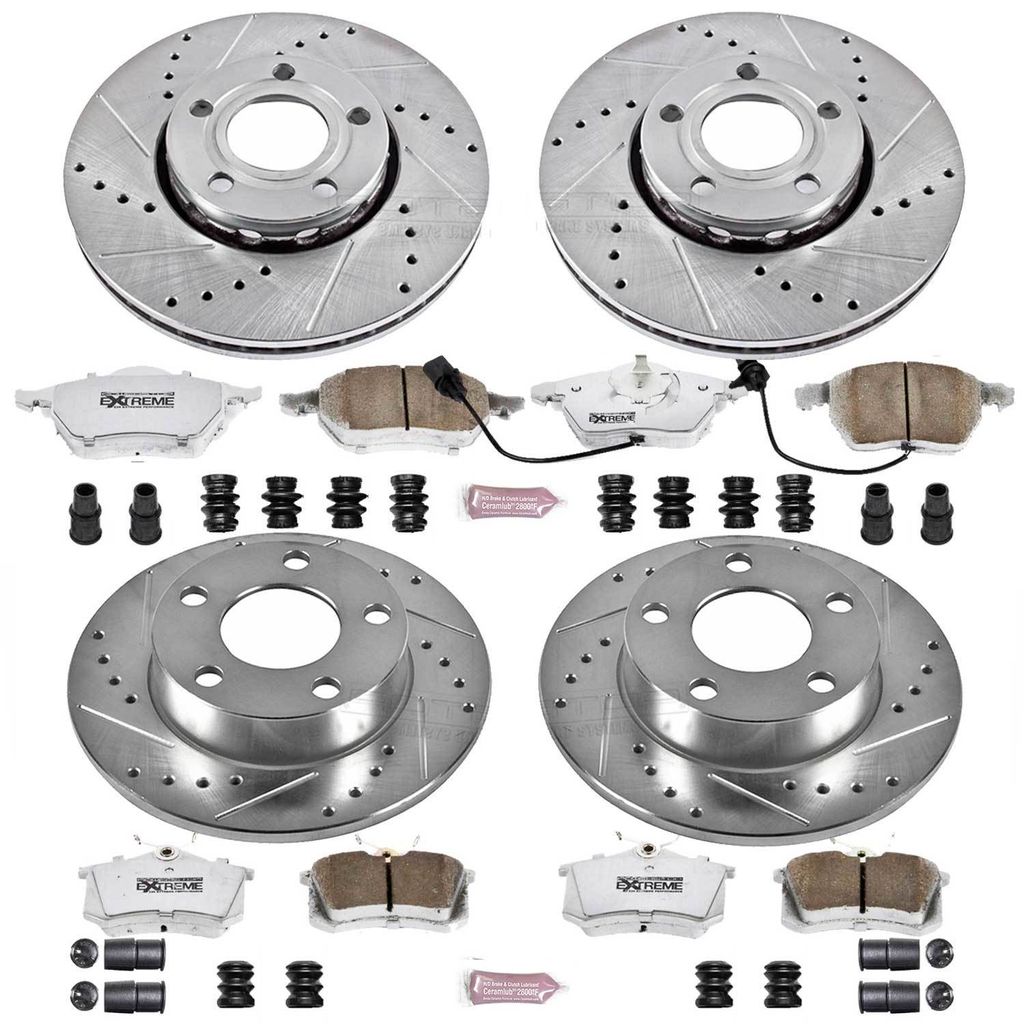 PowerStop K2800-26 - Z26 Drilled and Slotted Brake Rotors and Pads Kit