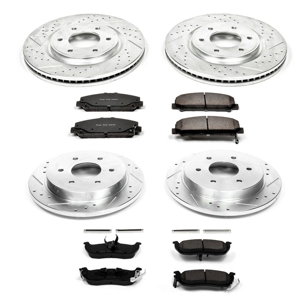 PowerStop K2805 - Z23 Drilled and Slotted Brake Rotors and Pads Kit