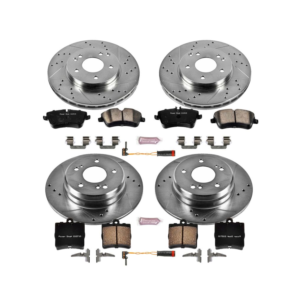 PowerStop K2812 - Z23 Drilled and Slotted Brake Rotors and Pads Kit