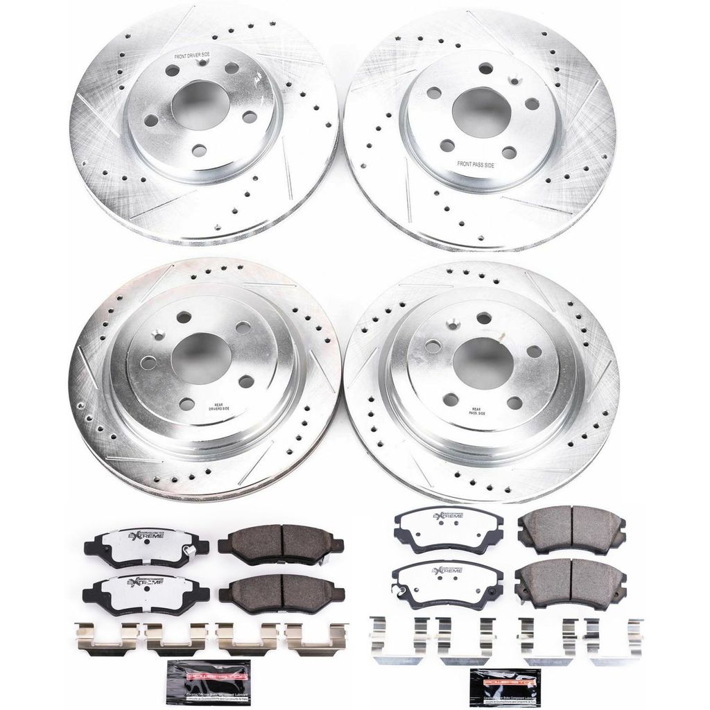 PowerStop K2816-26 - Z26 Drilled and Slotted Brake Rotors and Pads Kit