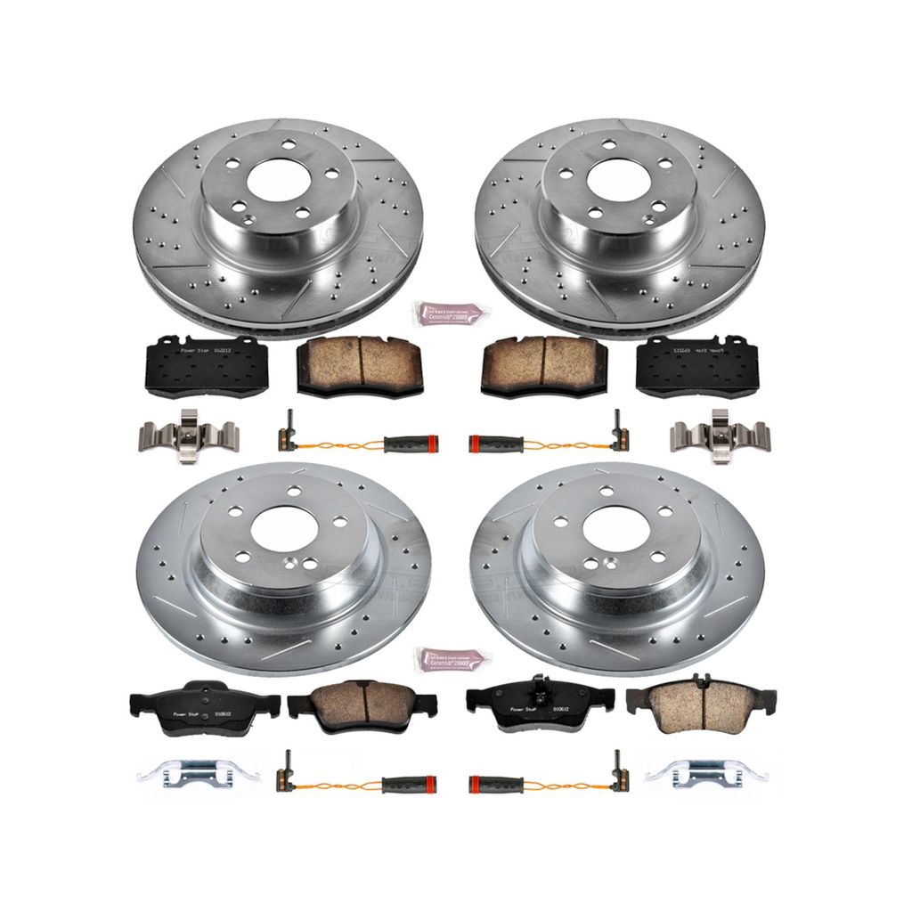 PowerStop K2817 - Z23 Drilled and Slotted Brake Rotors and Pads Kit
