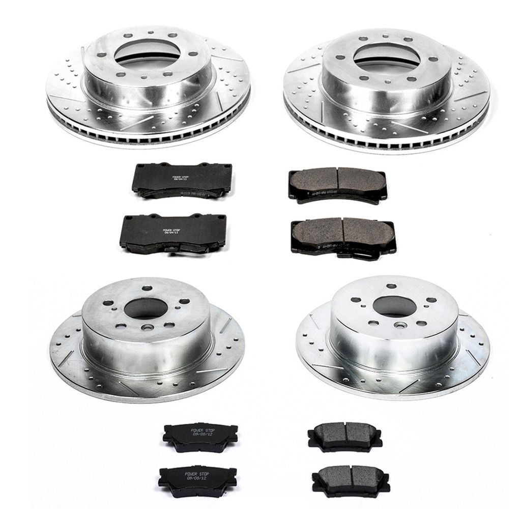 PowerStop K2820 - Z23 Drilled and Slotted Brake Rotors and Pads Kit