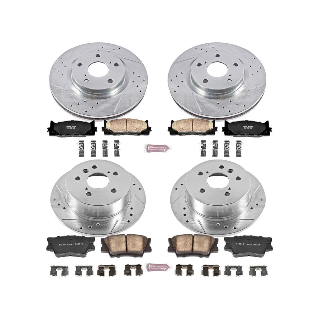 PowerStop K2822 - Z23 Drilled and Slotted Brake Rotors and Pads Kit