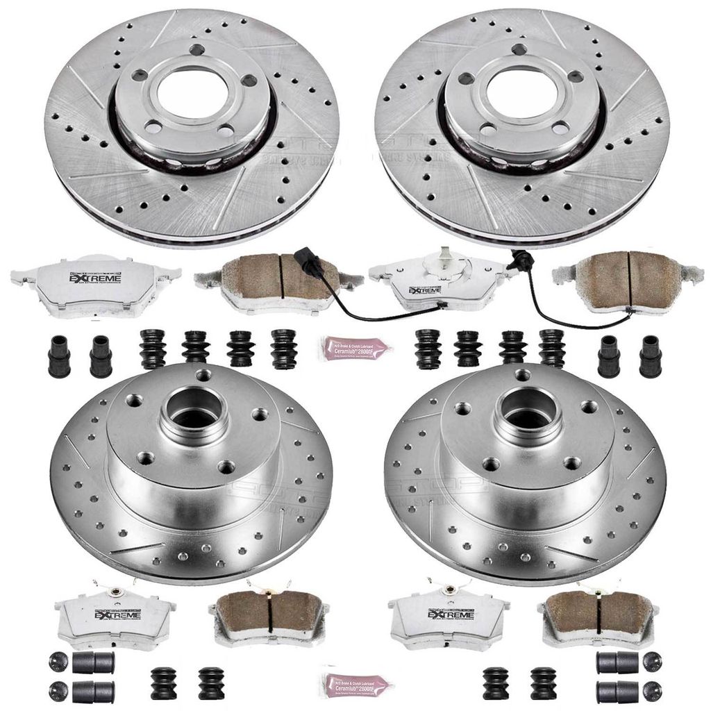 PowerStop K2825-26 - Z26 Drilled and Slotted Brake Rotors and Pads Kit