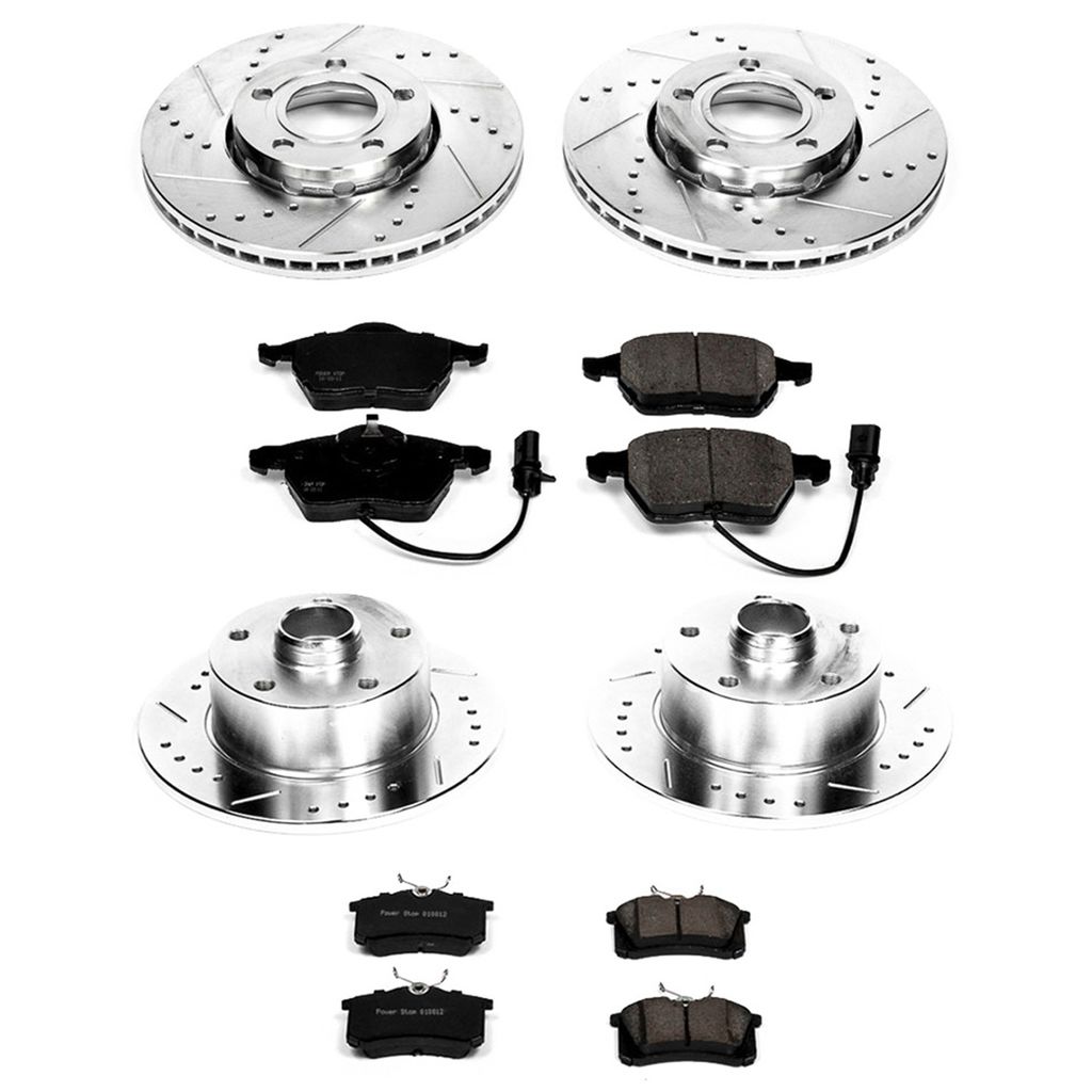 PowerStop K2825 - Z23 Drilled and Slotted Brake Rotors and Pads Kit