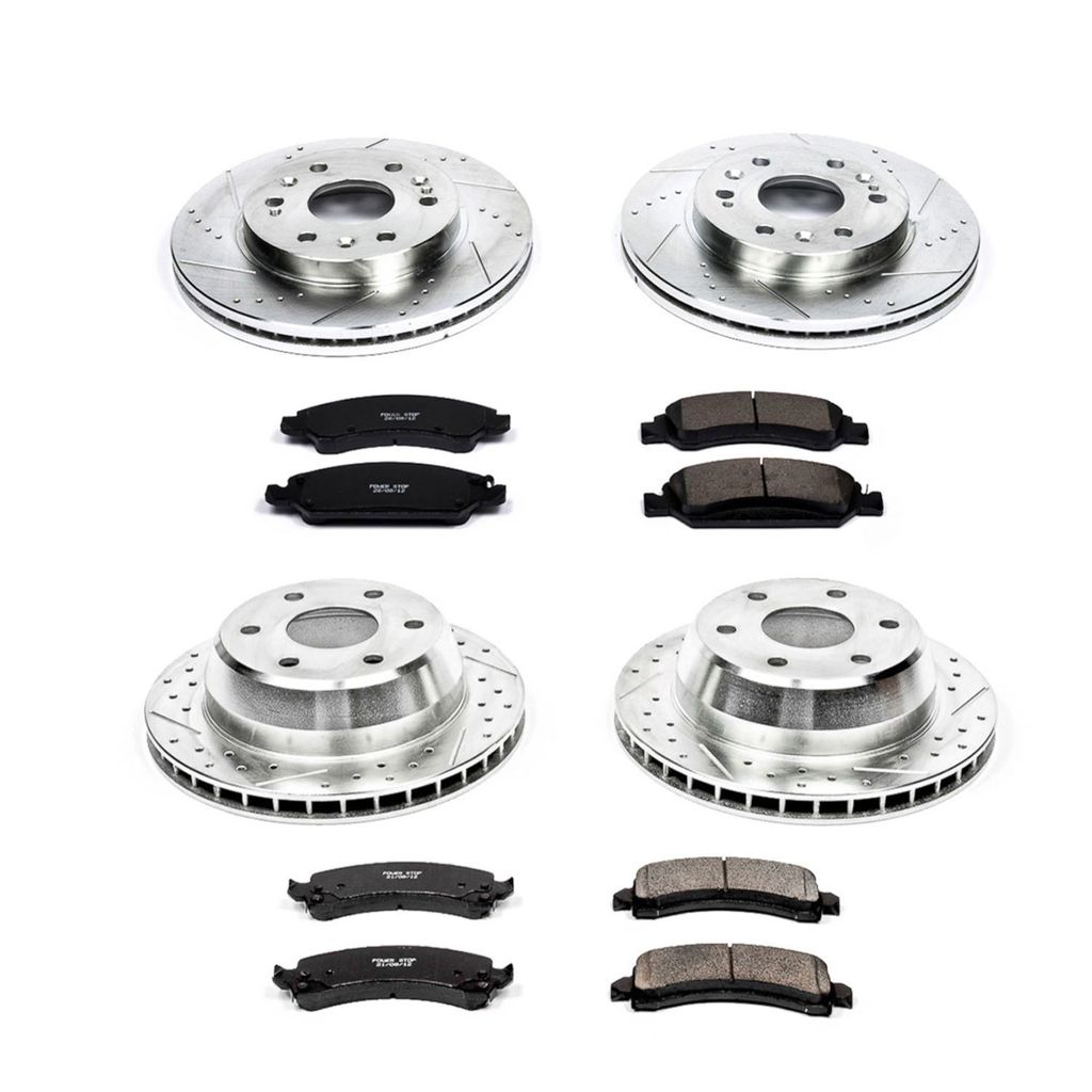 PowerStop K2826 - Z23 Drilled and Slotted Brake Rotors and Pads Kit