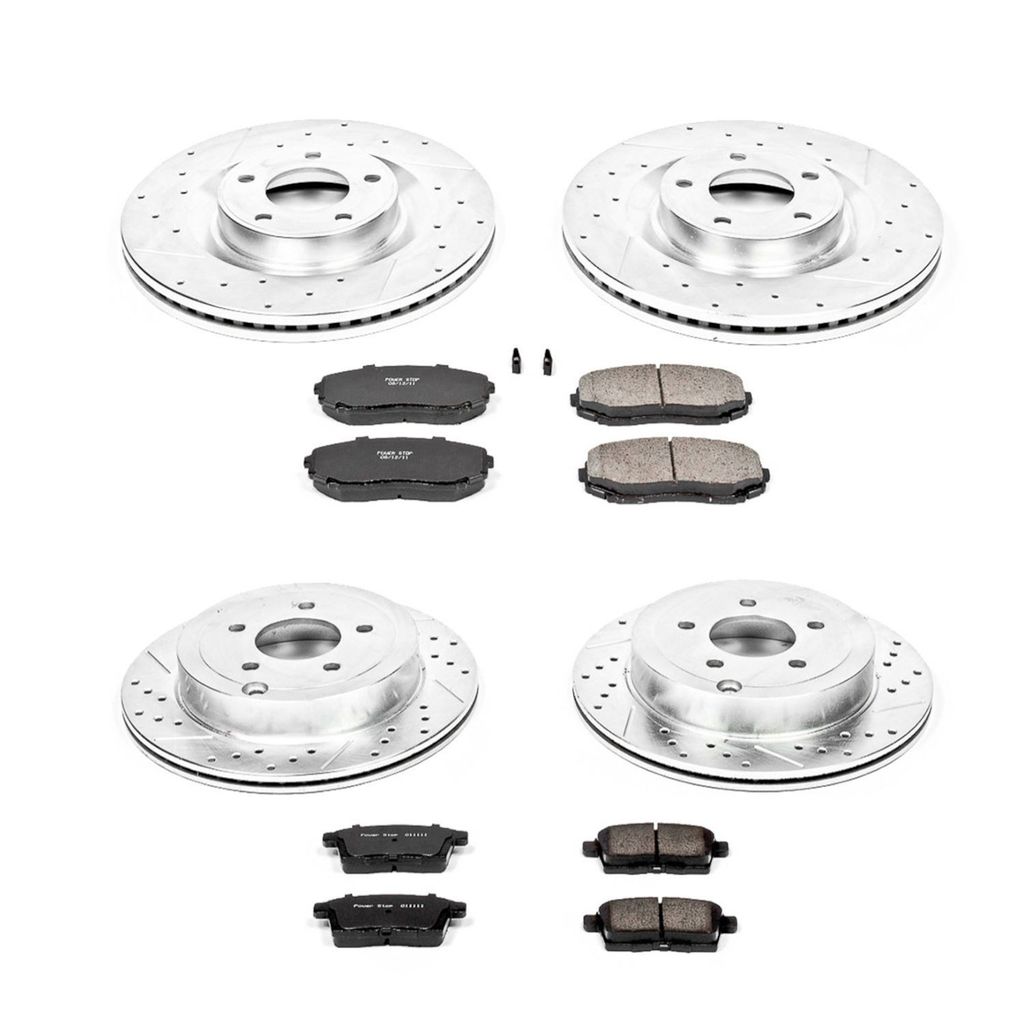 PowerStop K2829 - Z23 Drilled and Slotted Brake Rotors and Pads Kit