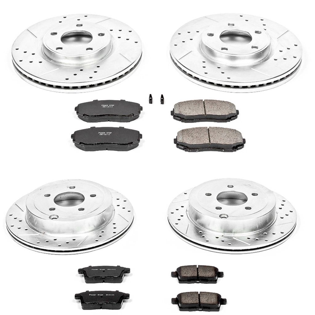 PowerStop K2830 - Z23 Drilled and Slotted Brake Rotors and Pads Kit