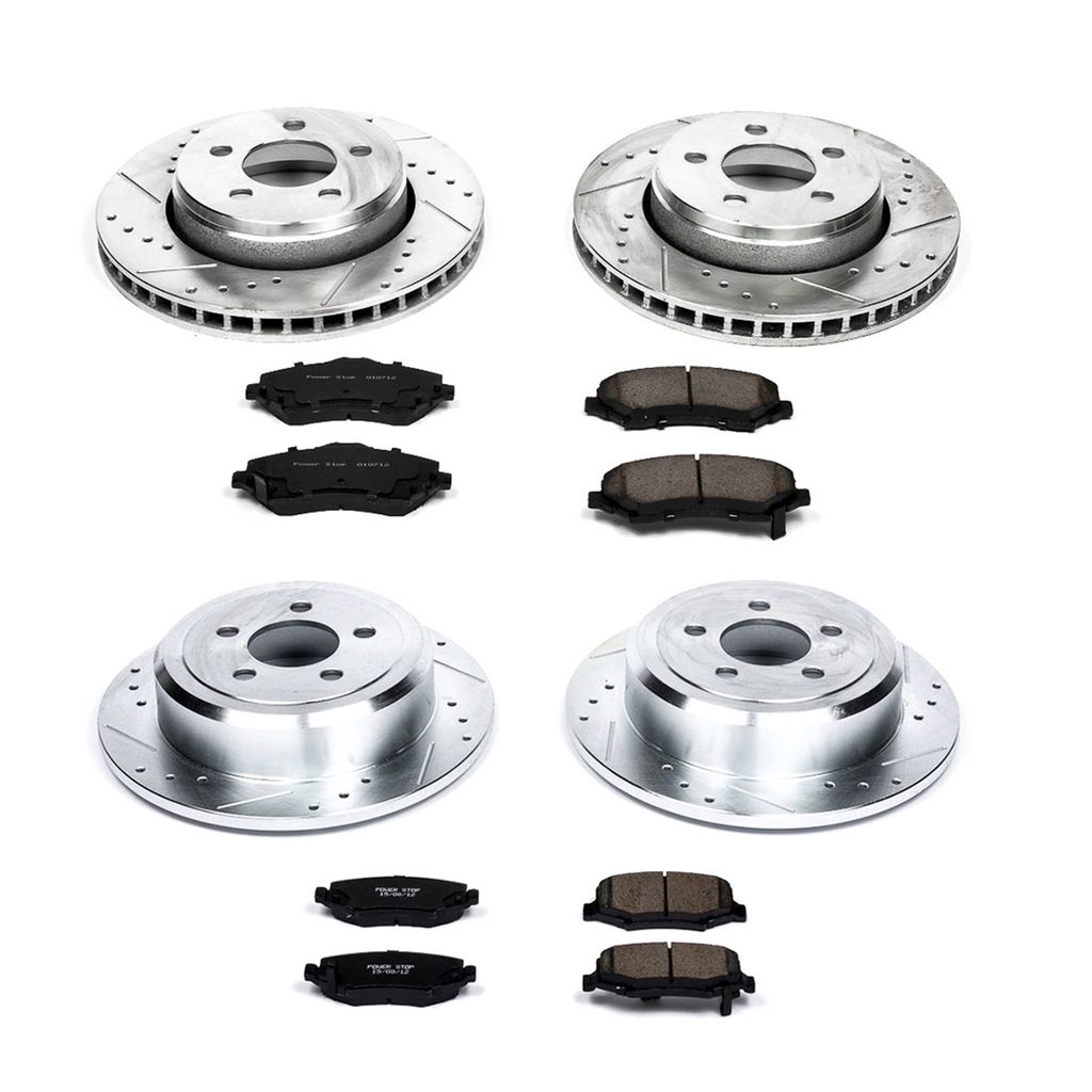 PowerStop K2832 - Z23 Drilled and Slotted Brake Rotors and Pads Kit