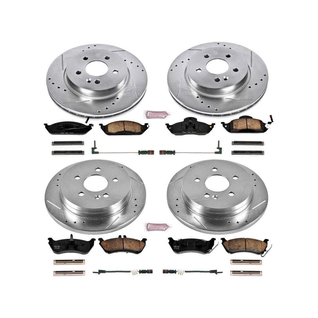 PowerStop K2833 - Z23 Drilled and Slotted Brake Rotors and Pads Kit