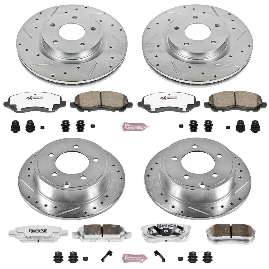 PowerStop K2840-26 - Z26 Drilled and Slotted Brake Rotors and Pads Kit
