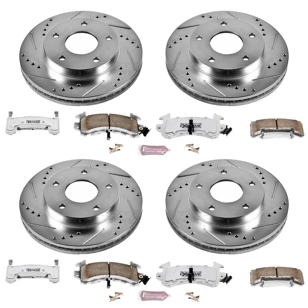 PowerStop K2847-26 - Z26 Drilled and Slotted Brake Rotors and Pads Kit