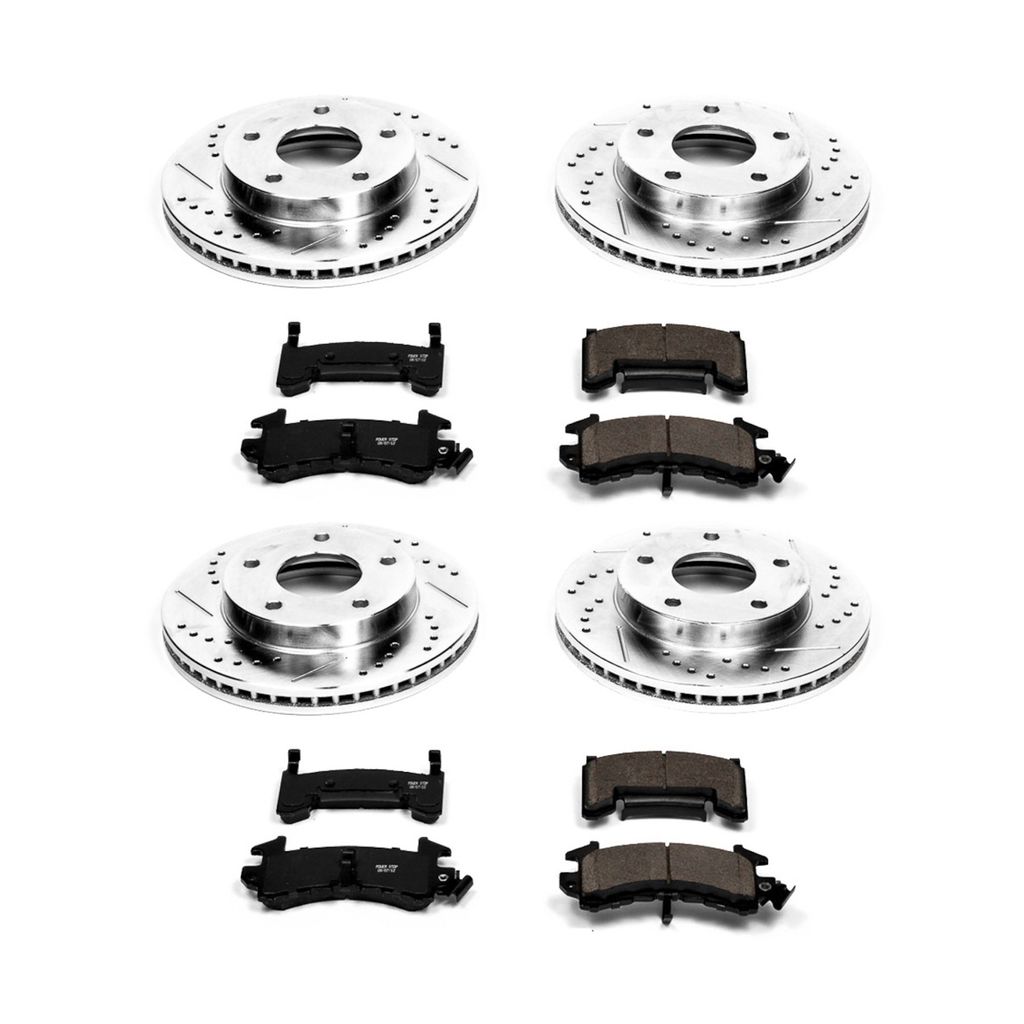 PowerStop K2847 - Z23 Drilled and Slotted Brake Rotors and Pads Kit