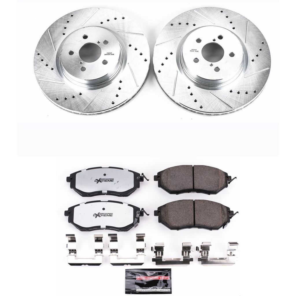 PowerStop K285-26 - Z26 Drilled and Slotted Brake Rotors and Pads Kit