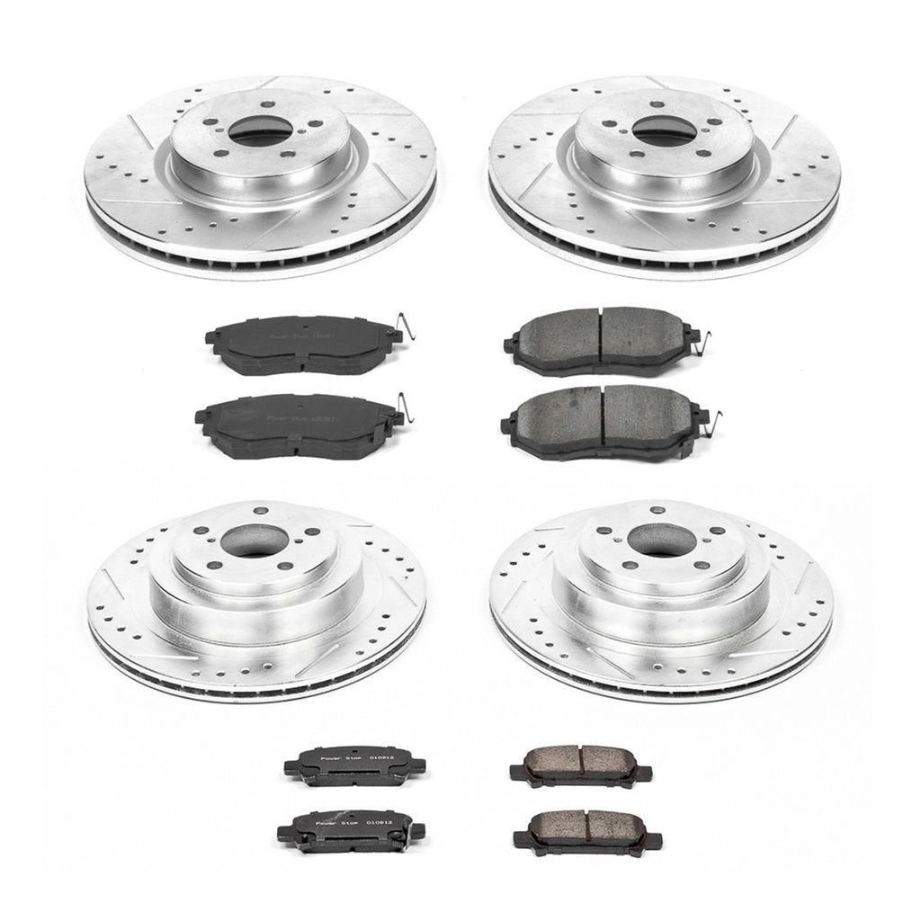 PowerStop K286 - Z23 Drilled and Slotted Brake Rotors and Pads Kit