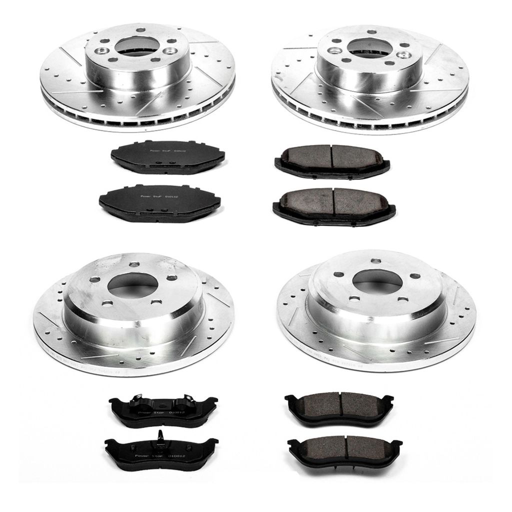 PowerStop K2861 - Z23 Drilled and Slotted Brake Rotors and Pads Kit