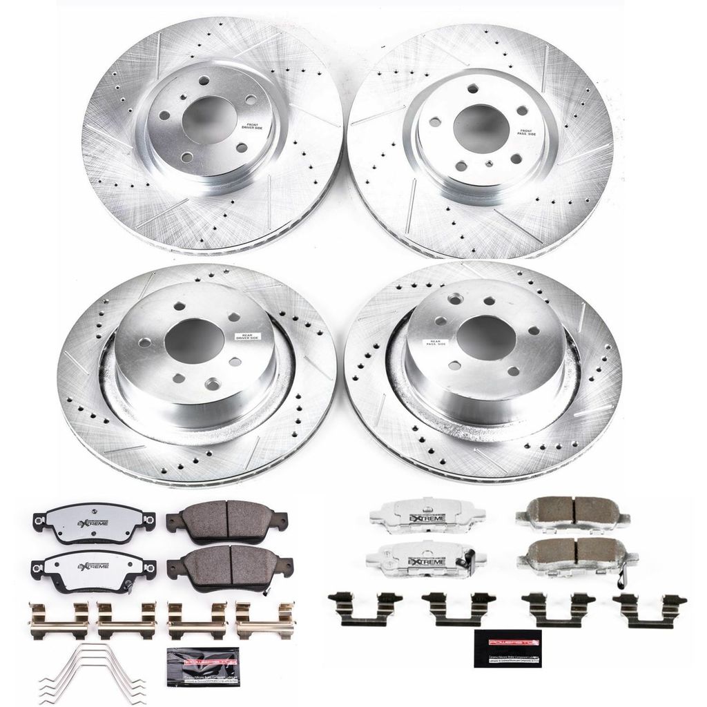 PowerStop K2862-26 - Z26 Drilled and Slotted Brake Rotors and Pads Kit