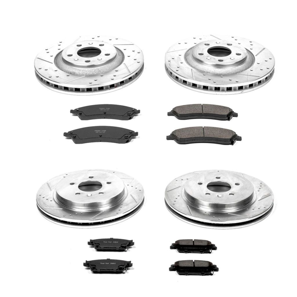 PowerStop K2875 - Z23 Drilled and Slotted Brake Rotors and Pads Kit