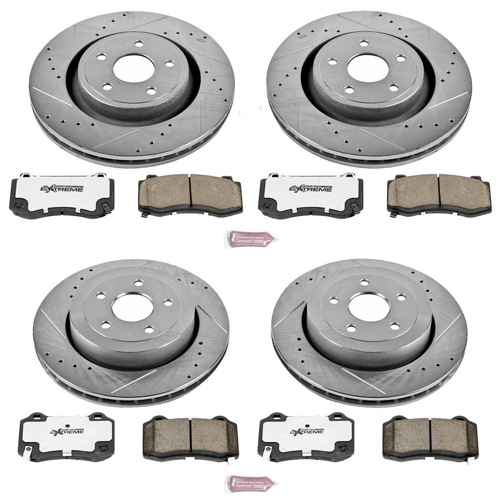 PowerStop K2876-26 - Z26 Drilled and Slotted Brake Rotors and Pads Kit