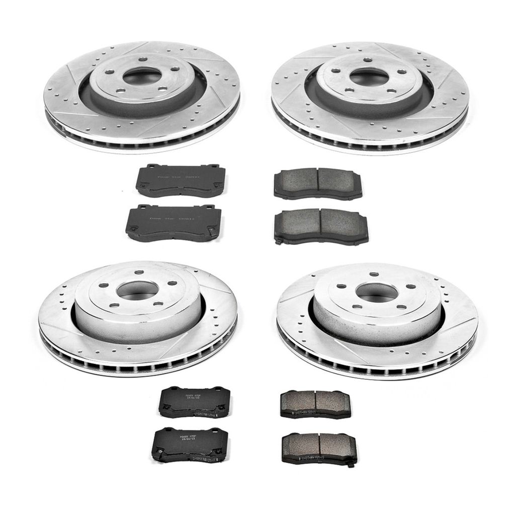 PowerStop K2876 - Z23 Drilled and Slotted Brake Rotors and Pads Kit