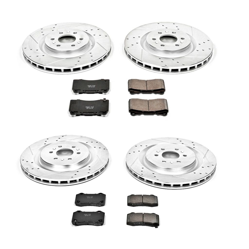 PowerStop K2881 - Z23 Drilled and Slotted Brake Rotors and Pads Kit