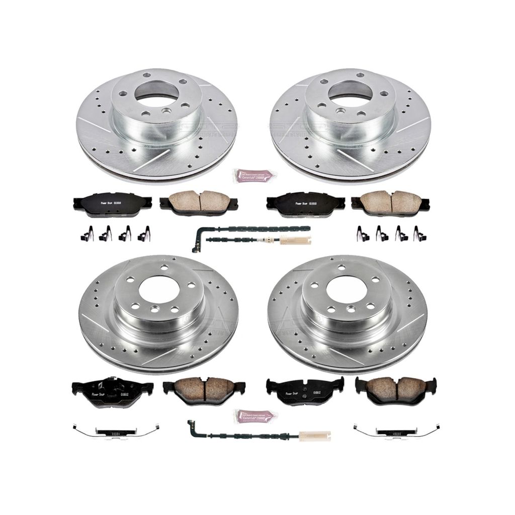 PowerStop K2890 - Z23 Drilled and Slotted Brake Rotors and Pads Kit