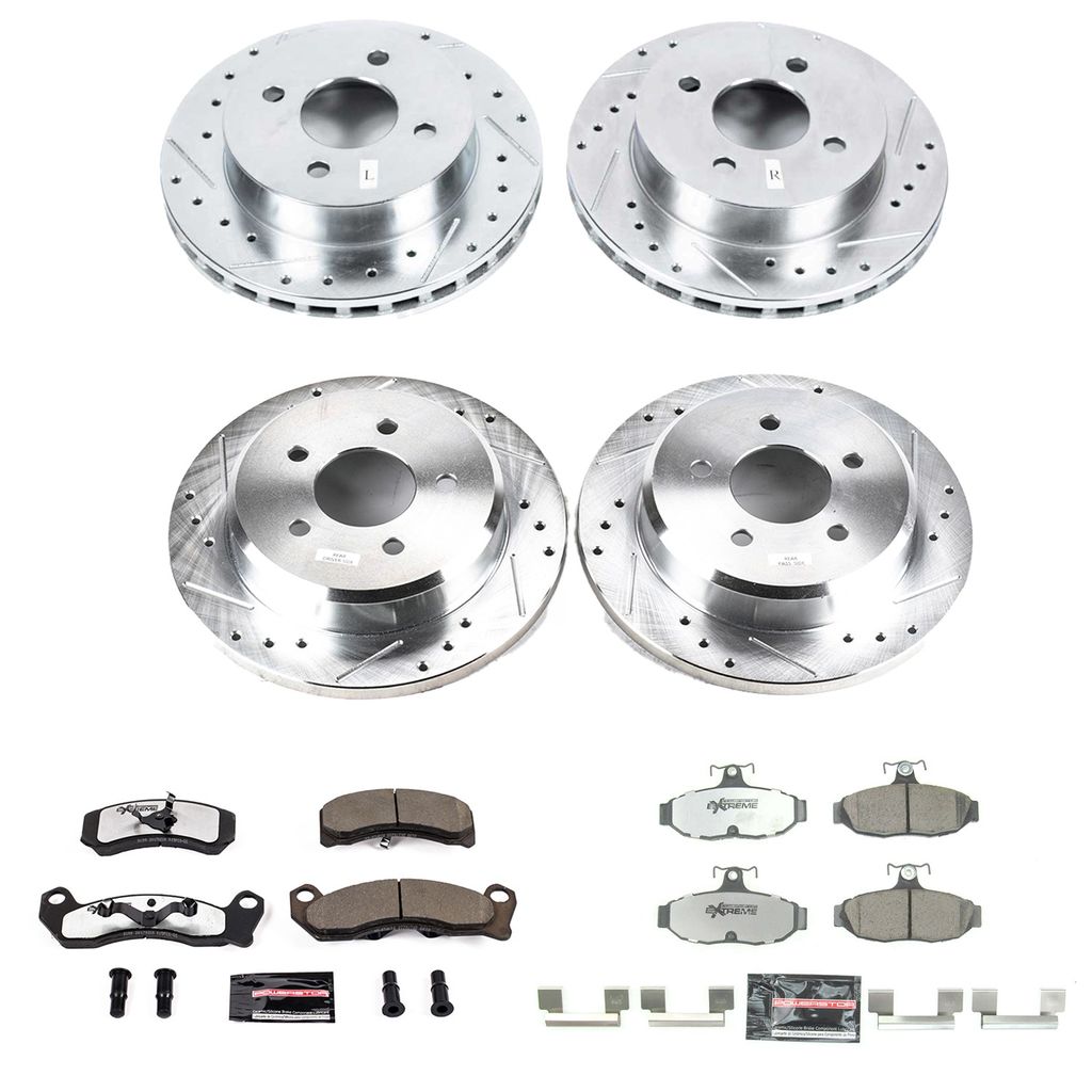 PowerStop K2899-26 - Z26 Drilled and Slotted Brake Rotors and Pads Kit