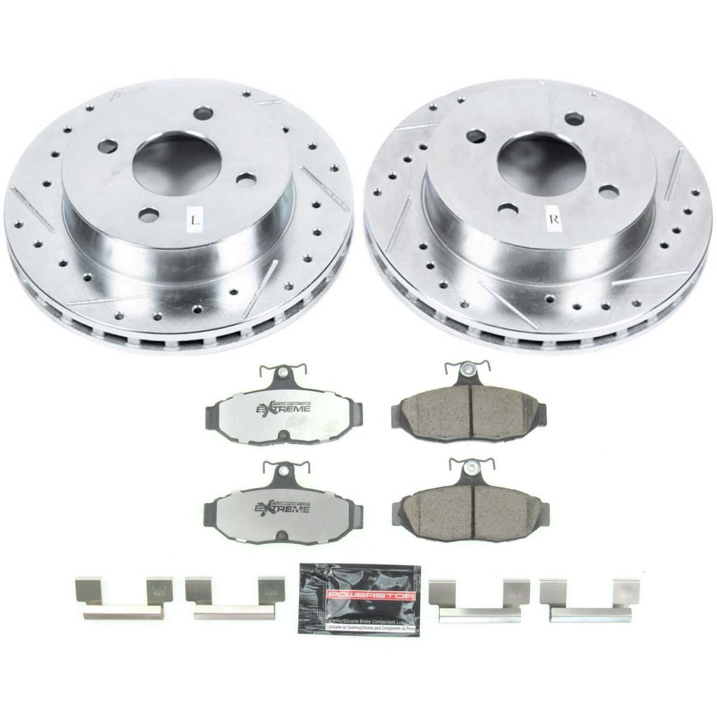 PowerStop K2906-26 - Z26 Drilled and Slotted Brake Rotors and Pads Kit